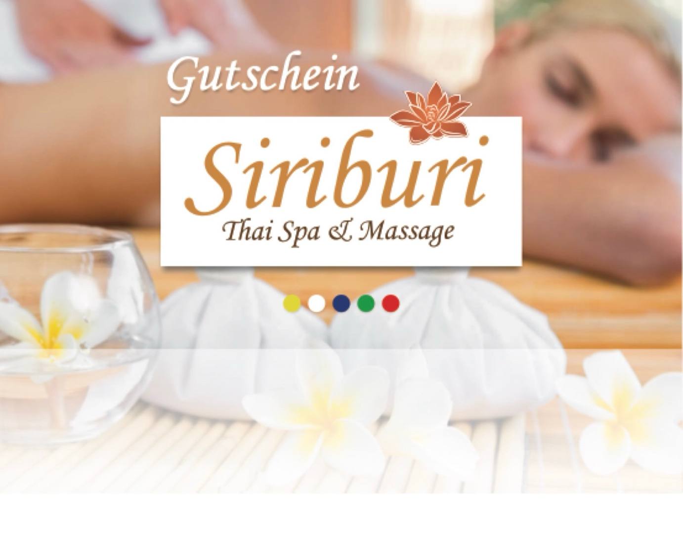 Gutscheinkarte des Siriburi Thai Spa